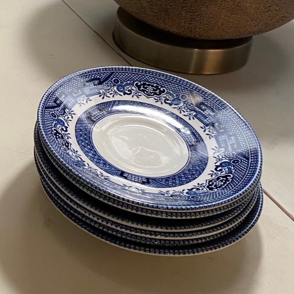 Blue & White Saucers Set of 6 - Picture 1 of 1